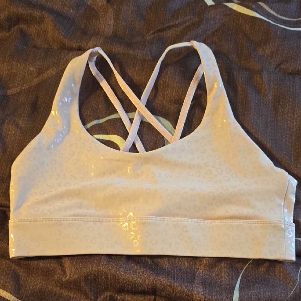 ZYIA Light Pink Leopard Sports Bra